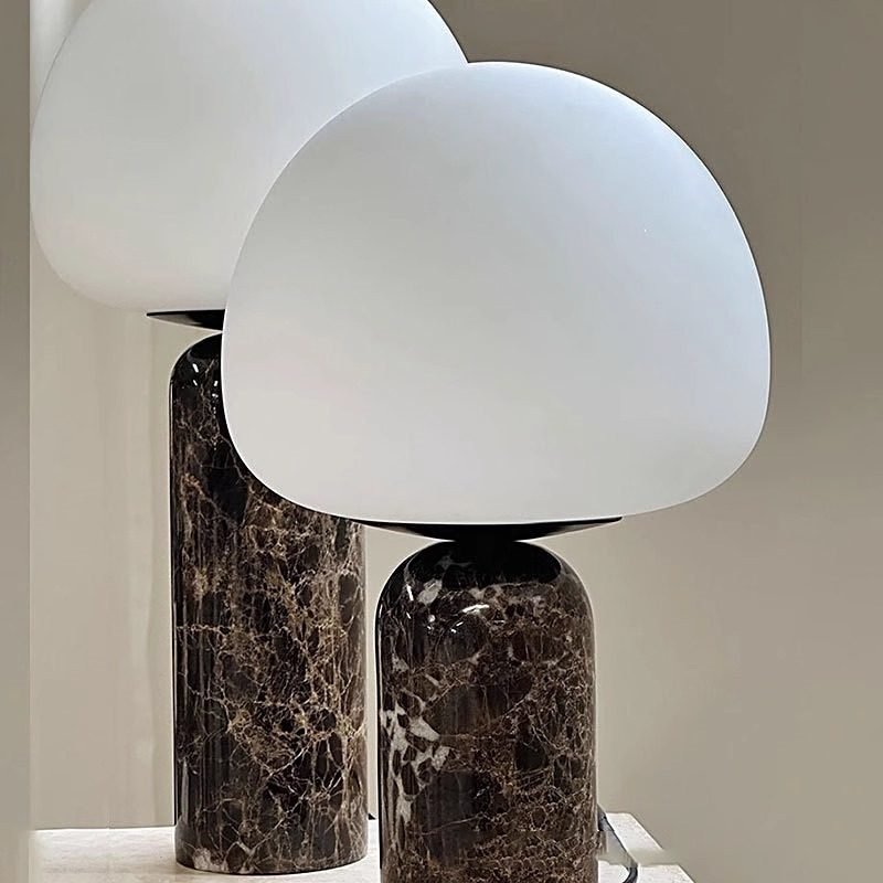 Crystal Hotel テーブルライト おしゃれ 天然大理石 マーブル ガラス ベッドライト 寝室 LED対応 間接照明 ホテル インテリア
