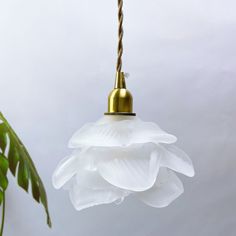 ペンダントライト 北欧 ガラス 花 花びら ダイニング おしゃれ 1灯 LED