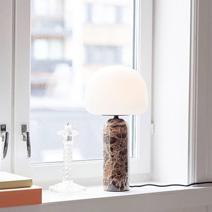 Crystal Hotel テーブルライト おしゃれ 天然大理石 マーブル ガラス ベッドライト 寝室 LED対応 間接照明 ホテル インテリア