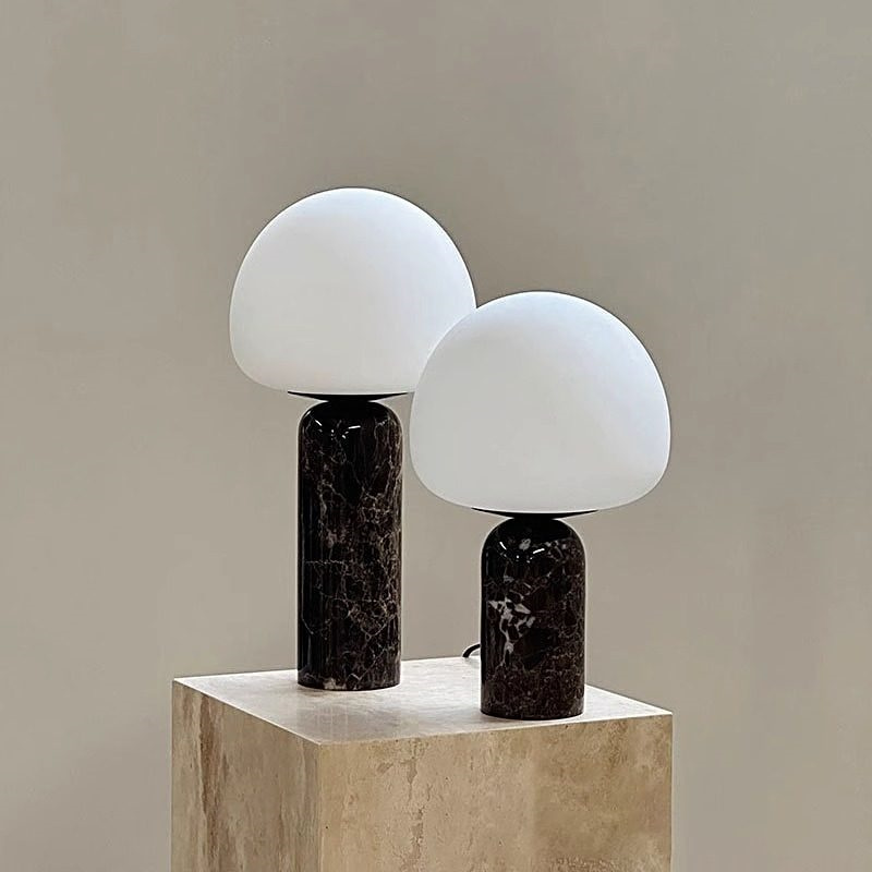 Crystal Hotel テーブルライト おしゃれ 天然大理石 マーブル ガラス ベッドライト 寝室 LED対応 間接照明 ホテル インテリア