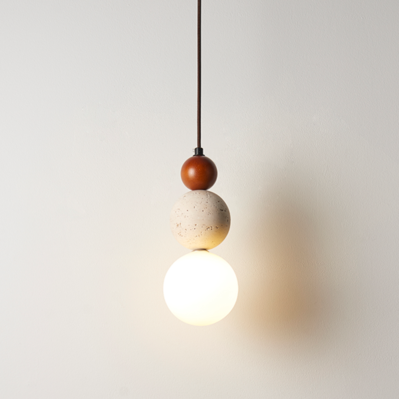 ペンダントライト 北欧 ダイニング 木 黄洞石 おしゃれ 1灯 口金E26 LED対応 モダン シンプル デザイン 照明 天井照明 シェードランプ ライト 玄関 リビング 寝室 洗面所 居間用 キッチン 簡単取付 引掛けシーリング おしゃれ ダクトレール