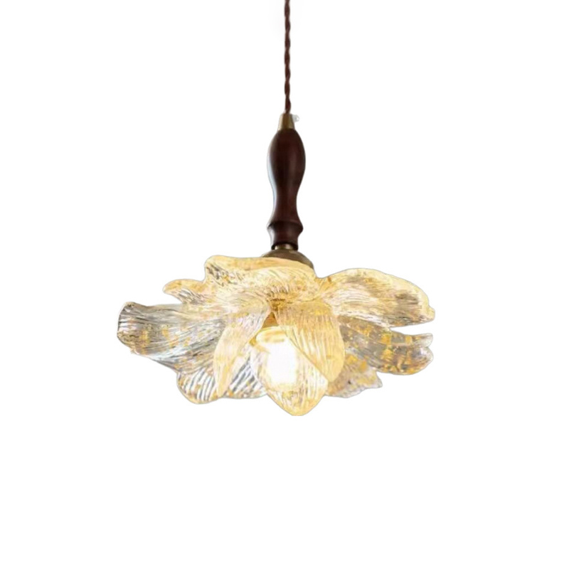 ペンダントライト 北欧 ダイニング ガラス 花 花びら スチール おしゃれ 1灯 口金E26 LED対応 モダン シンプル デザイン 照明 天井照明 子供部屋 玄関 リビング 寝室 洗面所 居間用 キッチン 簡単取付 引掛けシーリング ダクトレール