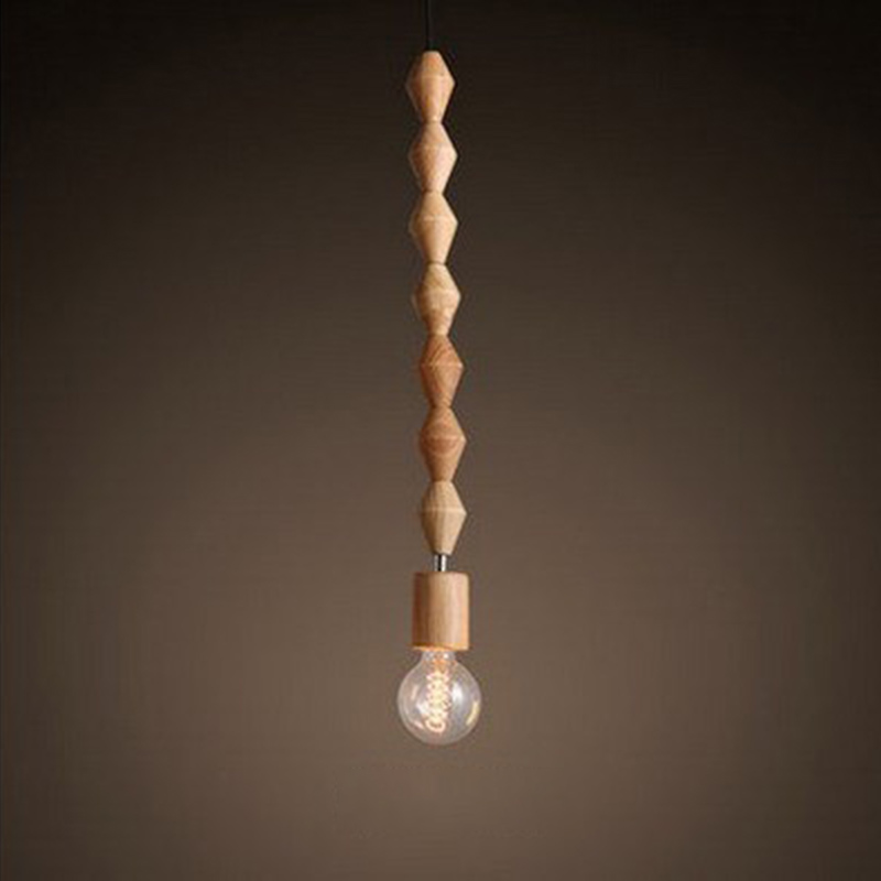 ペンダントライト ダイニング  北欧 木 胡桃色 ダクトレール用 アイアン 積み木 1灯 E26口金 led モダン シンプル レトロ デザイン 天井照明 シェードランプ  ライト 玄関 リビング  トイレ 寝室 洗面所 居間用 キッチン 食卓用  可愛い 階段 和風 ブロック