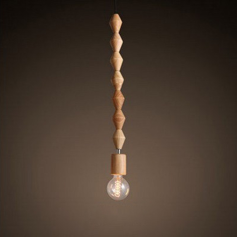 ペンダントライト ダイニング  北欧 木 胡桃色 ダクトレール用 アイアン 積み木 1灯 E26口金 led モダン シンプル レトロ デザイン 天井照明 シェードランプ  ライト 玄関 リビング  トイレ 寝室 洗面所 居間用 キッチン 食卓用  可愛い 階段 和風 ブロック