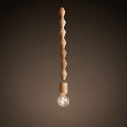 ペンダントライト ダイニング  北欧 木 胡桃色 ダクトレール用 アイアン 積み木 1灯 E26口金 led モダン シンプル レトロ デザイン 天井照明 シェードランプ  ライト 玄関 リビング  トイレ 寝室 洗面所 居間用 キッチン 食卓用  可愛い 階段 和風 ブロック