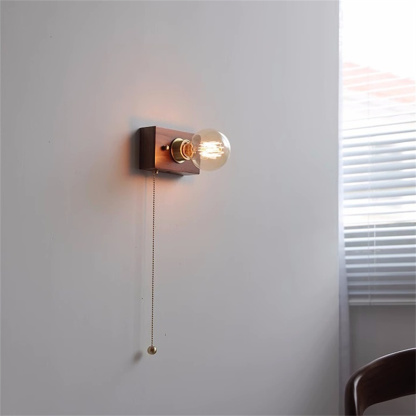 ウォールライト 1灯 レトロ 木製 照明 口金E26/27 装飾照明 デザイン LED シンプル クラシック おしゃれ モダン 北欧 書斎 階段 玄関 洗面所 寝室 リビング 木 壁掛け ダイニング ウォールナット　原木色