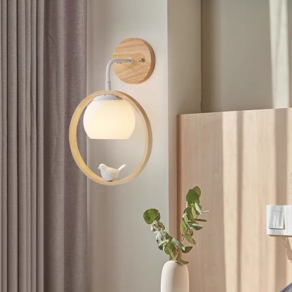 ブラケットライト 壁掛け ウォールライト 壁飾り 小鳥 ホワイト 鳥ライト led 木 北欧 モダン 照明器具 間接照明 ダイニング お洒落 壁掛けライト ランプ レトロ アンティーク おしゃれ インテリア ベッド  玄関 書斎 寝室 洗面所 店舗 工事必要 壁