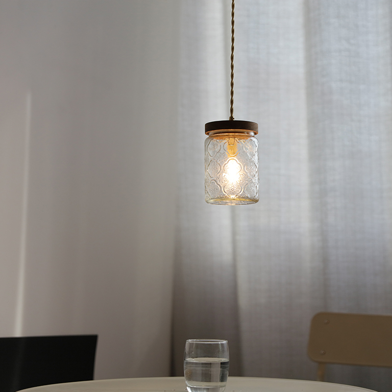 ペンダントライト ダイニング  北欧 ガラス ダクトレール用 アイアン 筒型 1灯  G9口金 led モダン シンプル レトロ デザイン 天井照明 シェードランプ  ライト 玄関 リビング  トイレ 寝室 洗面所 居間用 キッチン 食卓用  可愛い 階段 和風 クリア 光 影 花