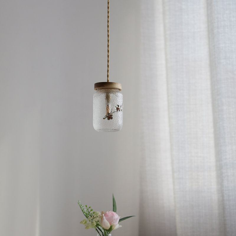 ペンダントライト ダイニング  北欧 ガラス ダクトレール用 アイアン 筒型 1灯  G9口金 led モダン シンプル レトロ デザイン 天井照明 シェードランプ  ライト 玄関 リビング  トイレ 寝室 洗面所 居間用 キッチン 食卓用  可愛い 階段 和風 クリア 光 影 花