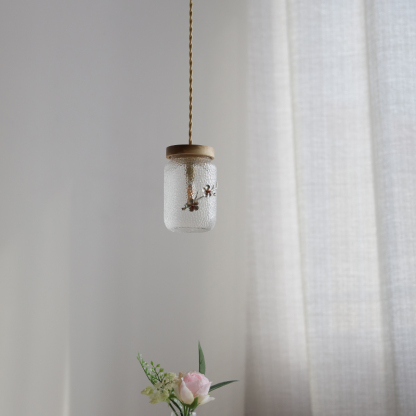 ペンダントライト ダイニング  北欧 ガラス ダクトレール用 アイアン 筒型 1灯  G9口金 led モダン シンプル レトロ デザイン 天井照明 シェードランプ  ライト 玄関 リビング  トイレ 寝室 洗面所 居間用 キッチン 食卓用  可愛い 階段 和風 クリア 光 影 花