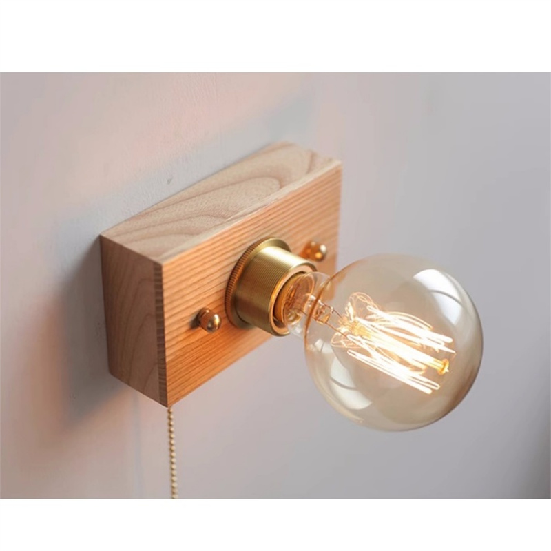 ウォールライト 1灯 レトロ 木製 照明 口金E26/27 装飾照明 デザイン LED シンプル クラシック おしゃれ モダン 北欧 書斎 階段 玄関 洗面所 寝室 リビング 木 壁掛け ダイニング ウォールナット　原木色