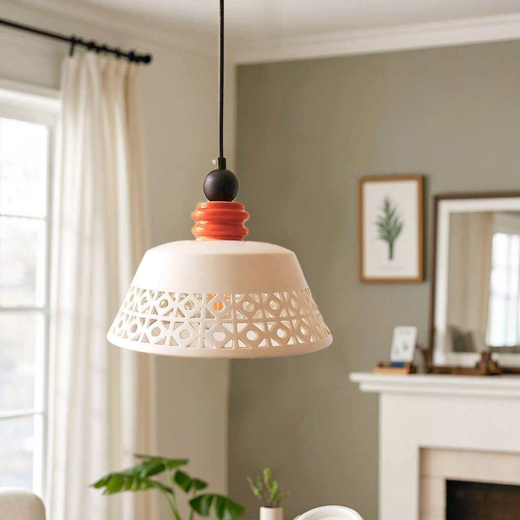 ペンダントライト 北欧 ダイニング 磁器 陶器 アイアン 金属 おしゃれ 1灯 口金E26 LED対応 モダン シンプル 照明 天井照明 シェードランプ 玄関 リビング 寝室 洗面所 居間用 キッチン 簡単取付 引掛けシーリング おしゃれ ダクトレール