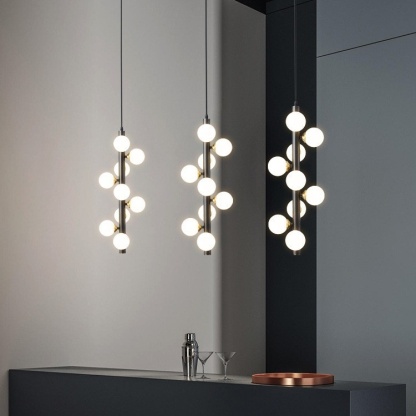 Aladdinlightシャンデリア、ガラスランプシェード、リビング、ダイニング、カフェ用、レトロモダンスタイル