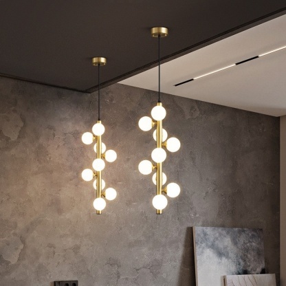 Aladdinlightシャンデリア、ガラスランプシェード、リビング、ダイニング、カフェ用、レトロモダンスタイル