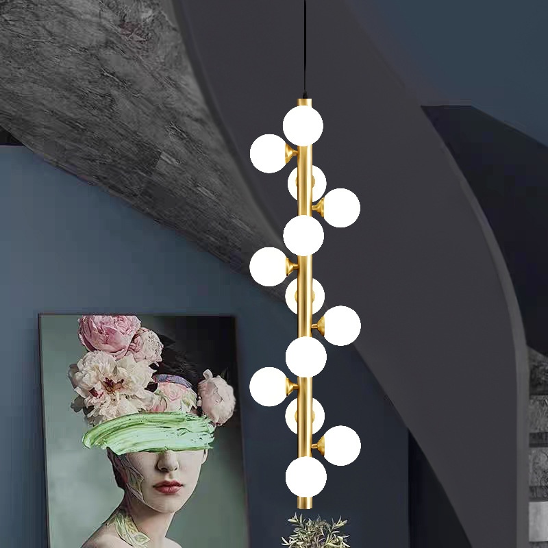 Aladdinlightシャンデリア、ガラスランプシェード、リビング、ダイニング、カフェ用、レトロモダンスタイル