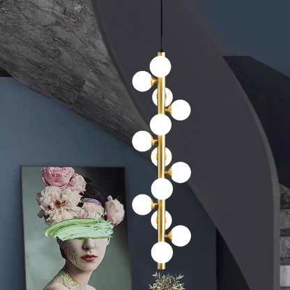 Aladdinlightシャンデリア、ガラスランプシェード、リビング、ダイニング、カフェ用、レトロモダンスタイル