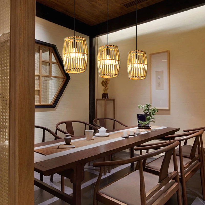 ペンダントライト ダイニング  北欧 ダクトレール用 藤 竹 円型 1灯 E26口金 led モダン シンプル レトロ デザイン 天井照明 シェードランプ  ライト 玄関 リビング  トイレ 寝室 洗面所 居間用 キッチン 食卓用  可愛い 階段 和風 子供部屋 光 影 天然素材 自然