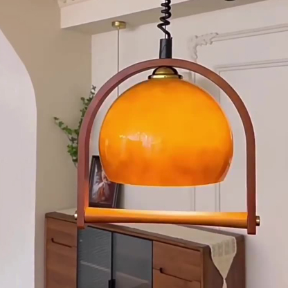 ペンダントライト おしゃれ ガラス レトロ 木 1灯 吊下げ灯 天井照明 間接照明 北欧 LED電球 洋風 キッチン 照明器具 トイレ 階段 引掛シーリング ダクトレール 電気 モダン シンプル かわいい リビング ダイニング インテリア照明 食卓 和室 癒やし 省エネ