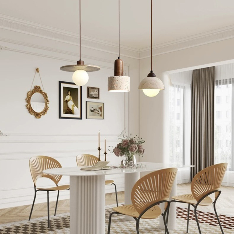 ペンダントライト 北欧 おしゃれ ダイニング 黄洞石 木 おしゃれ 1灯 口金E26 LED対応 モダン シンプル 照明 天井照明 シェードランプ 玄関 リビング 寝室 洗面所 居間用 キッチン 簡単取付 引掛けシーリング ダクトレール