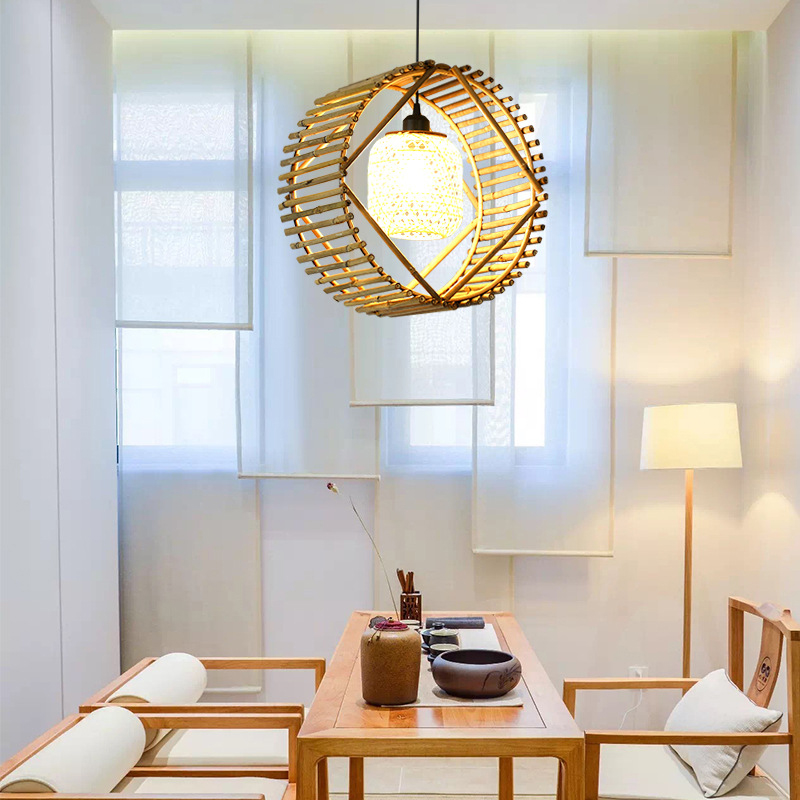 ペンダントライト ダイニング  北欧 ダクトレール用 藤 竹 円型 1灯 E26口金 led モダン シンプル レトロ デザイン 天井照明 シェードランプ  ライト 玄関 リビング  トイレ 寝室 洗面所 居間用 キッチン 食卓用  可愛い 階段 和風 子供部屋 光 影 天然素材 自然