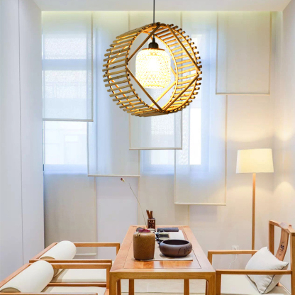ペンダントライト ダイニング  北欧 ダクトレール用 藤 竹 円型 1灯 E26口金 led モダン シンプル レトロ デザイン 天井照明 シェードランプ  ライト 玄関 リビング  トイレ 寝室 洗面所 居間用 キッチン 食卓用  可愛い 階段 和風 子供部屋 光 影 天然素材 自然