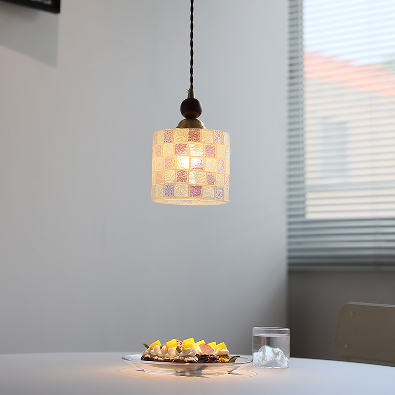 ペンダントライト ダイニング  北欧 ガラス 木 ダクトレール用 貝殻 筒型 1灯 E26口金 led モダン シンプル レトロ デザイン 天井照明 シェードランプ 玄関 リビング  トイレ 寝室 洗面所 居間用 キッチン 食卓用  可愛い 階段 和風  光 影 雰囲気作り