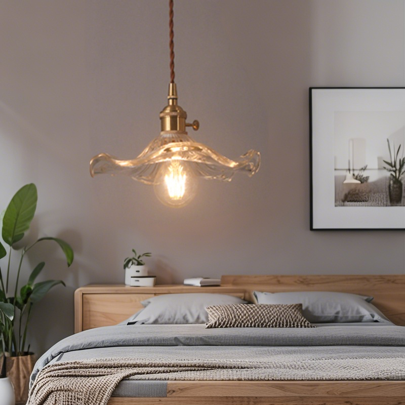 ペンダントライト 北欧 ガラス ダイニング 花 おしゃれ 1灯 口金E26 LED対応 アイアン 金属 モダン シンプル デザイン 照明 天井照明 ライト 玄関 リビング 寝室 洗面所 居間 キッチン ダクトレール 引掛けシーリング 北欧