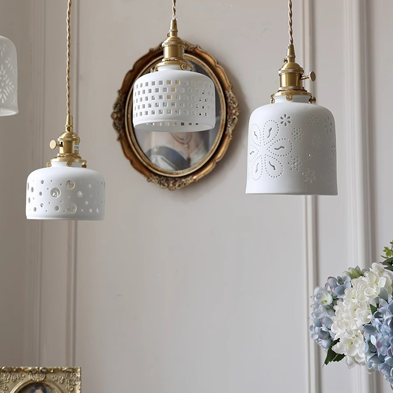 ペンダントライト 北欧 ダイニング おしゃれ 口金E26 陶器 磁器 筒型 花紋 食卓用 天井照明 レトロ ナチュラル シンプル キッチン 玄関 シーリングライト カフェ 照明 おしゃれ セラミック リビング 居間 インテリア 寝室 カントリー 小型 引越し