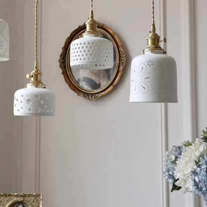 ペンダントライト 北欧 ダイニング おしゃれ 口金E26 陶器 磁器 筒型 花紋 食卓用 天井照明 レトロ ナチュラル シンプル キッチン 玄関 シーリングライト カフェ 照明 おしゃれ セラミック リビング 居間 インテリア 寝室 カントリー 小型 引越し