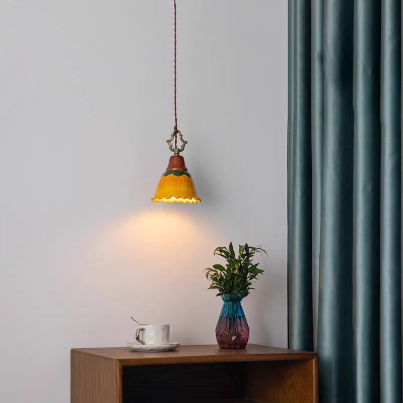 ペンダントライト 北欧 ダイニング おしゃれ 口金G9 陶器 磁器 食卓用 天井照明 花びら レトロ ナチュラル シンプル キッチン 玄関 シーリングライト カフェ 照明 おしゃれ セラミック リビング 居間 インテリア インダストリアル 寝室 カントリー 小型 引越し