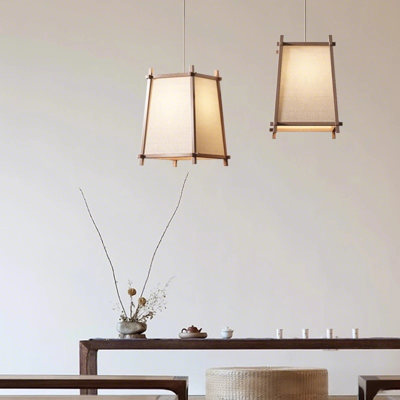 ペンダントライト ダイニング  北欧 布 木 織物 木枠 ダクトレール用 アイアン 台形 1灯 E26口金 led モダン シンプル レトロ デザイン 天井照明 フランス風 リビング  トイレ 寝室 洗面所 居間用 キッチン 食卓用  可愛い 階段 和風 グリーン 自然  雰囲気作り