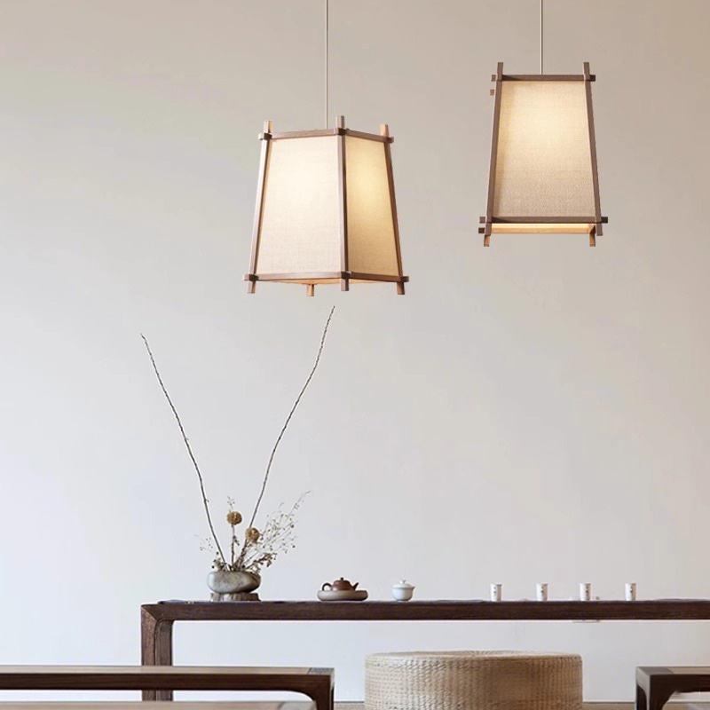 ペンダントライト ダイニング  北欧 布 木 織物 木枠 ダクトレール用 アイアン 台形 1灯 E26口金 led モダン シンプル レトロ デザイン 天井照明 フランス風 リビング  トイレ 寝室 洗面所 居間用 キッチン 食卓用  可愛い 階段 和風 グリーン 自然  雰囲気作り