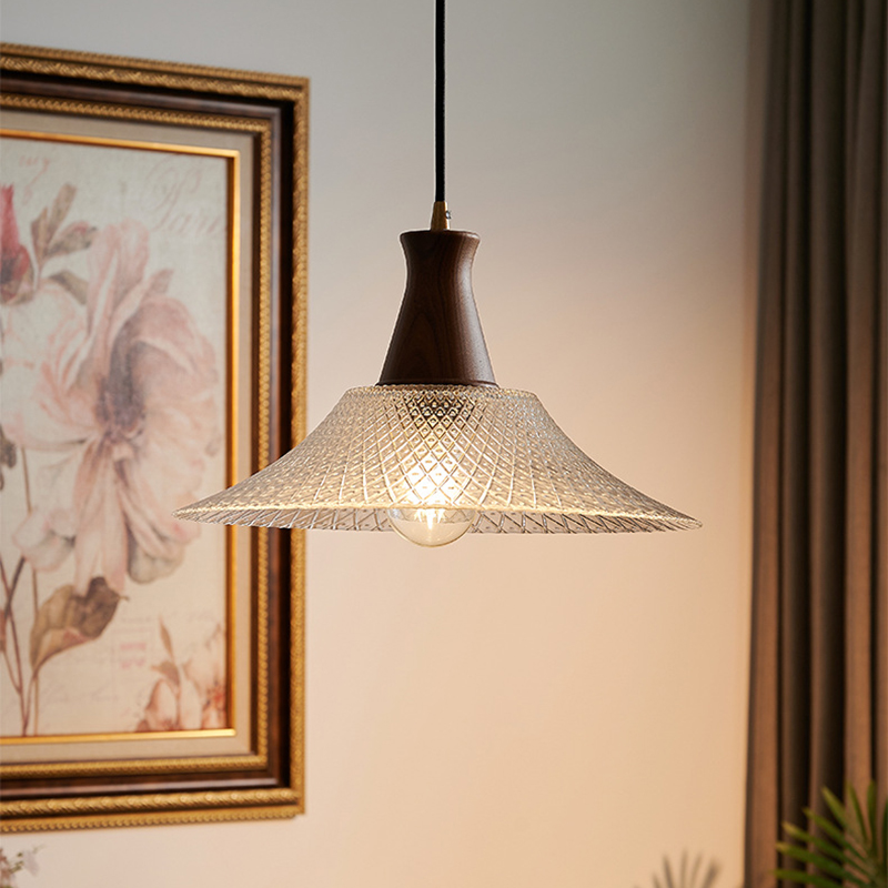 ペンダントライト おしゃれ ガラス 木 レトロ 1灯 吊下げ灯 天井照明 間接照明 北欧 LED電球 洋風 キッチン 照明器具 トイレ 階段 引掛シーリング ダクトレール 電気 モダン シンプル  リビング ダイニング インテリア照明 食卓 和室 癒やし 省エネ