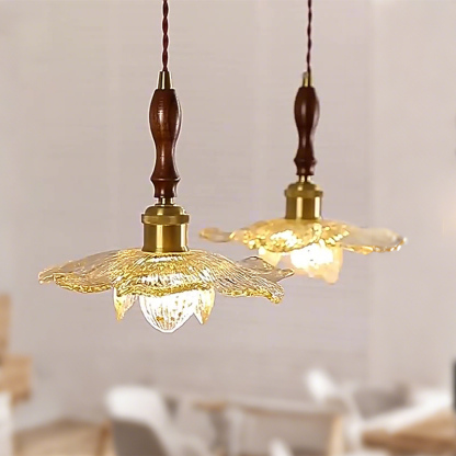 ペンダントライト 北欧 ガラス 木 花 ダイニング おしゃれ 1灯 口金E26 LED対応 アイアン 金属 モダン シンプル デザイン 照明 天井照明 ライト 玄関 リビング 寝室 洗面所 居間 キッチン ダクトレール 引掛けシーリング 北欧