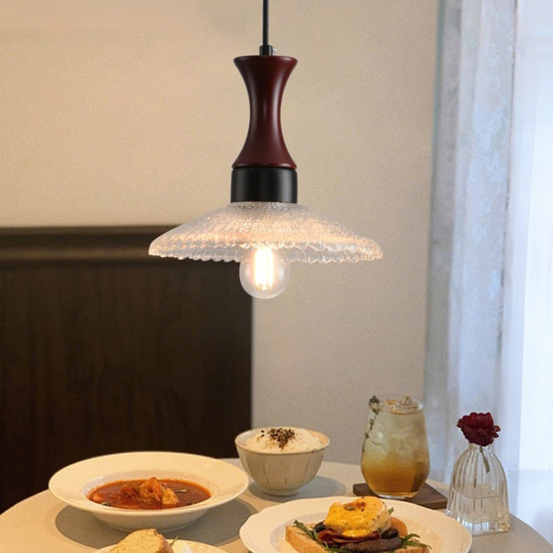 ペンダントライト 北欧 ガラス 木 ダイニング おしゃれ 1灯 口金E26 LED対応 アイアン 金属 モダン シンプル デザイン 照明 天井照明 ライト 玄関 リビング 寝室 洗面所 居間 キッチン ダクトレール 引掛けシーリング 北欧