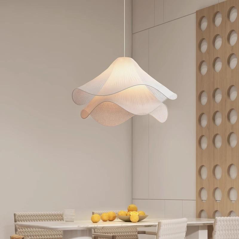 ペンダントライト ダイニング 北欧 布 1灯 E26 led モダン シンプル レトロ デザイン 天井照明 シェードランプ ライト 玄関 リビング トイレ 寝室 洗面所 居間用 キッチン 食卓用 ダクトレール用 可愛い 階段 玄関 小さい clear 自然