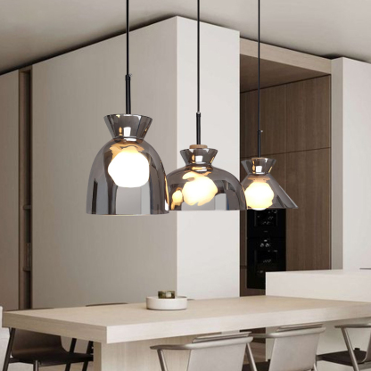 ペンダントライト 北欧 ガラス ダイニング おしゃれ 1灯 口金E26 LED対応 アイアン 金属 モダン シンプル デザイン 照明 天井照明 ライト 玄関 リビング 寝室 洗面所 居間 キッチン ダクトレール 引掛けシーリング 北欧