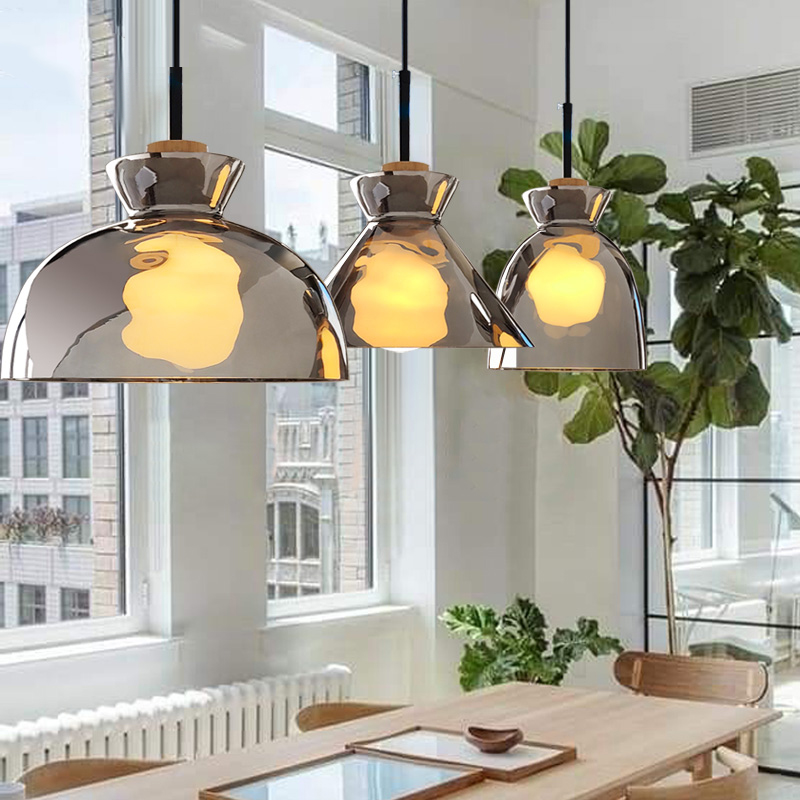 ペンダントライト 北欧 ガラス ダイニング おしゃれ 1灯 口金E26 LED対応 アイアン 金属 モダン シンプル デザイン 照明 天井照明 ライト 玄関 リビング 寝室 洗面所 居間 キッチン ダクトレール 引掛けシーリング 北欧