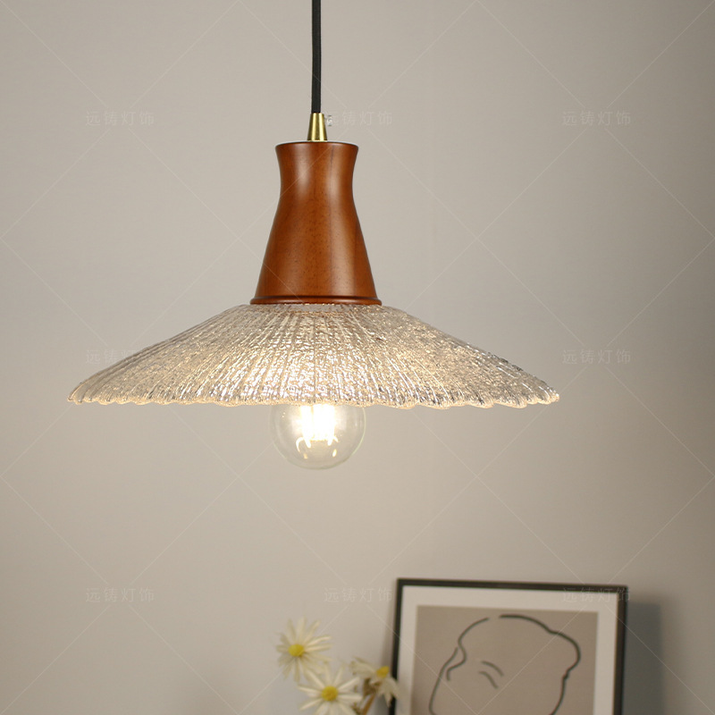 ペンダントライト おしゃれ ガラス 木 レトロ 1灯 吊下げ灯 天井照明 間接照明 北欧 LED電球 洋風 キッチン 照明器具 トイレ 階段 引掛シーリング ダクトレール 電気 モダン シンプル  リビング ダイニング インテリア照明 食卓 和室 癒やし 省エネ