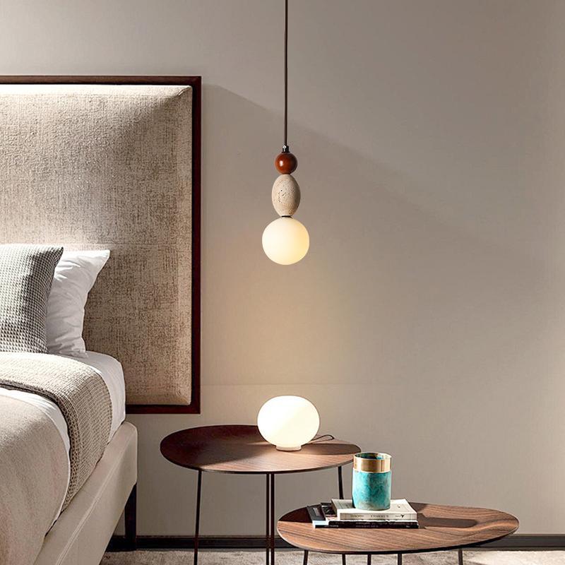 ペンダントライト 北欧 ダイニング 木 黄洞石 おしゃれ 1灯 口金E26 LED対応 モダン シンプル デザイン 照明 天井照明 シェードランプ ライト 玄関 リビング 寝室 洗面所 居間用 キッチン 簡単取付 引掛けシーリング おしゃれ ダクトレール