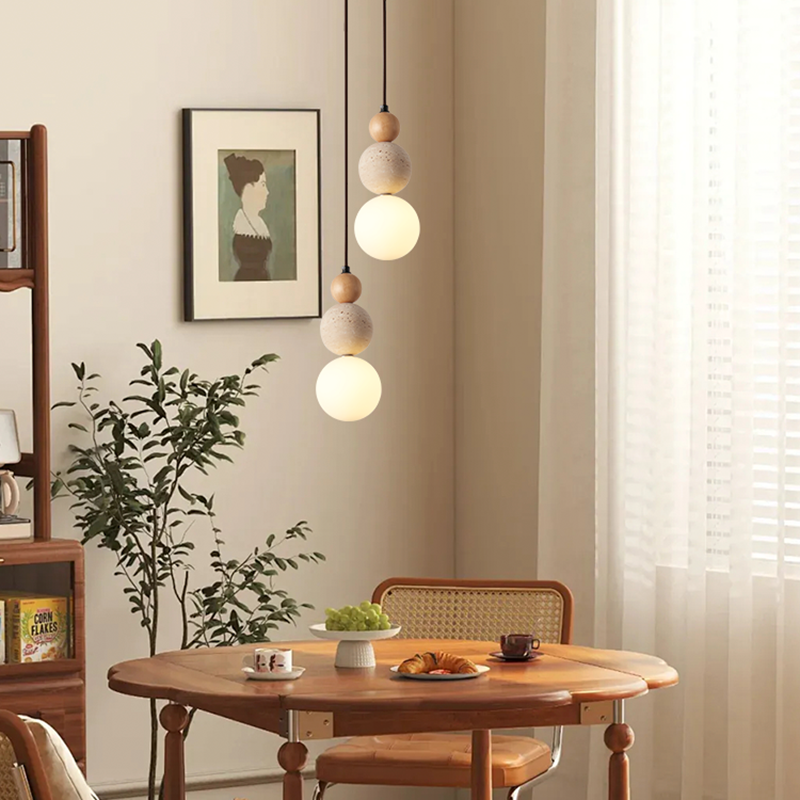 ペンダントライト 北欧 ダイニング 木 黄洞石 おしゃれ 1灯 口金E26 LED対応 モダン シンプル デザイン 照明 天井照明 シェードランプ ライト 玄関 リビング 寝室 洗面所 居間用 キッチン 簡単取付 引掛けシーリング おしゃれ ダクトレール