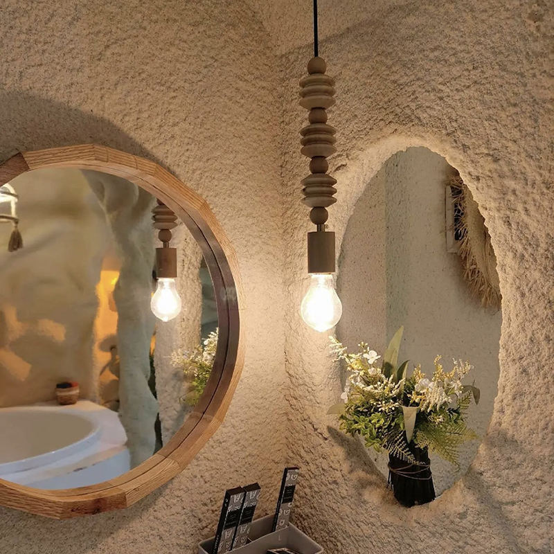 ペンダントライト ダイニング  北欧 木 胡桃色 ダクトレール用 アイアン 積み木 1灯 E26口金 led モダン シンプル レトロ デザイン 天井照明 シェードランプ  ライト 玄関 リビング  トイレ 寝室 洗面所 居間用 キッチン 食卓用  可愛い 階段 和風 ブロック