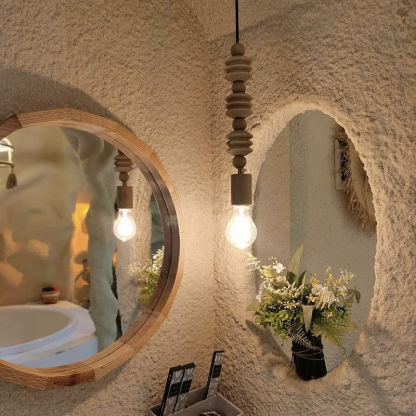 ペンダントライト ダイニング  北欧 木 胡桃色 ダクトレール用 アイアン 積み木 1灯 E26口金 led モダン シンプル レトロ デザイン 天井照明 シェードランプ  ライト 玄関 リビング  トイレ 寝室 洗面所 居間用 キッチン 食卓用  可愛い 階段 和風 ブロック