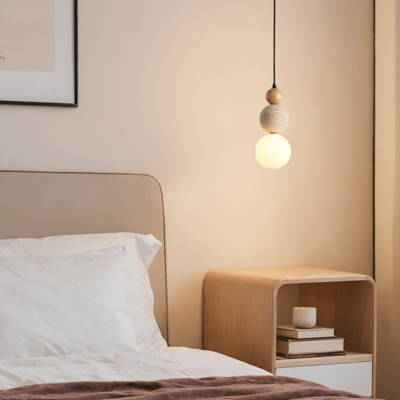 ペンダントライト 北欧 ダイニング 木 黄洞石 おしゃれ 1灯 口金E26 LED対応 モダン シンプル デザイン 照明 天井照明 シェードランプ ライト 玄関 リビング 寝室 洗面所 居間用 キッチン 簡単取付 引掛けシーリング おしゃれ ダクトレール