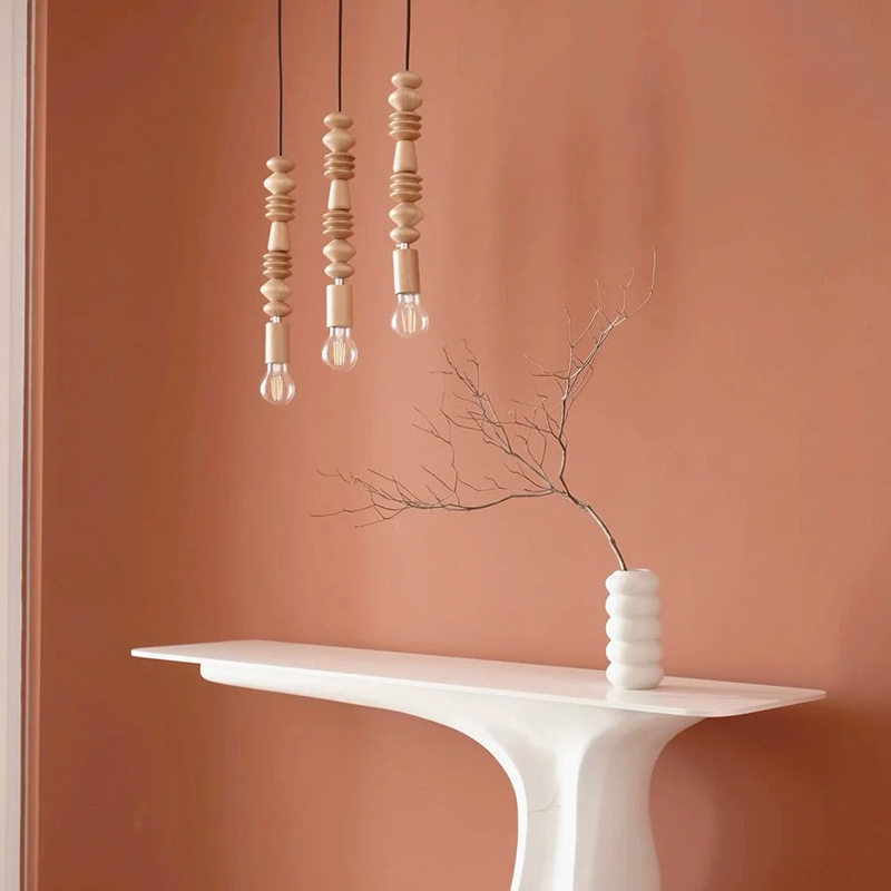 ペンダントライト ダイニング  北欧 木 胡桃色 ダクトレール用 アイアン 積み木 1灯 E26口金 led モダン シンプル レトロ デザイン 天井照明 シェードランプ  ライト 玄関 リビング  トイレ 寝室 洗面所 居間用 キッチン 食卓用  可愛い 階段 和風 ブロック