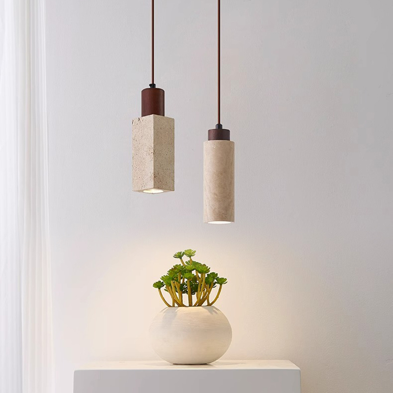 ペンダントライト 北欧 ダイニング 木 黄洞石 おしゃれ 1灯 口金E26 LED対応 モダン シンプル デザイン 照明 天井照明 シェードランプ ライト 玄関 リビング 寝室 洗面所 居間用 キッチン 簡単取付 引掛けシーリング おしゃれ ダクトレール