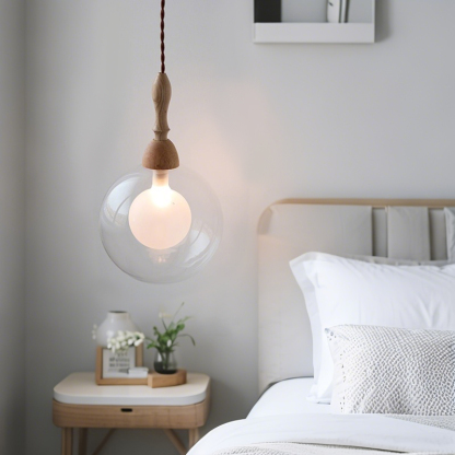 ペンダントライト ダイニング  北欧 ガラス 木 ダクトレール用 アイアン 筒型 1灯 G9口金 led モダン シンプル レトロ デザイン 天井照明 シェードランプ  ライト 玄関 リビング  トイレ 寝室 洗面所 居間用 キッチン 食卓用  可愛い 階段 和風 ボール 光 影