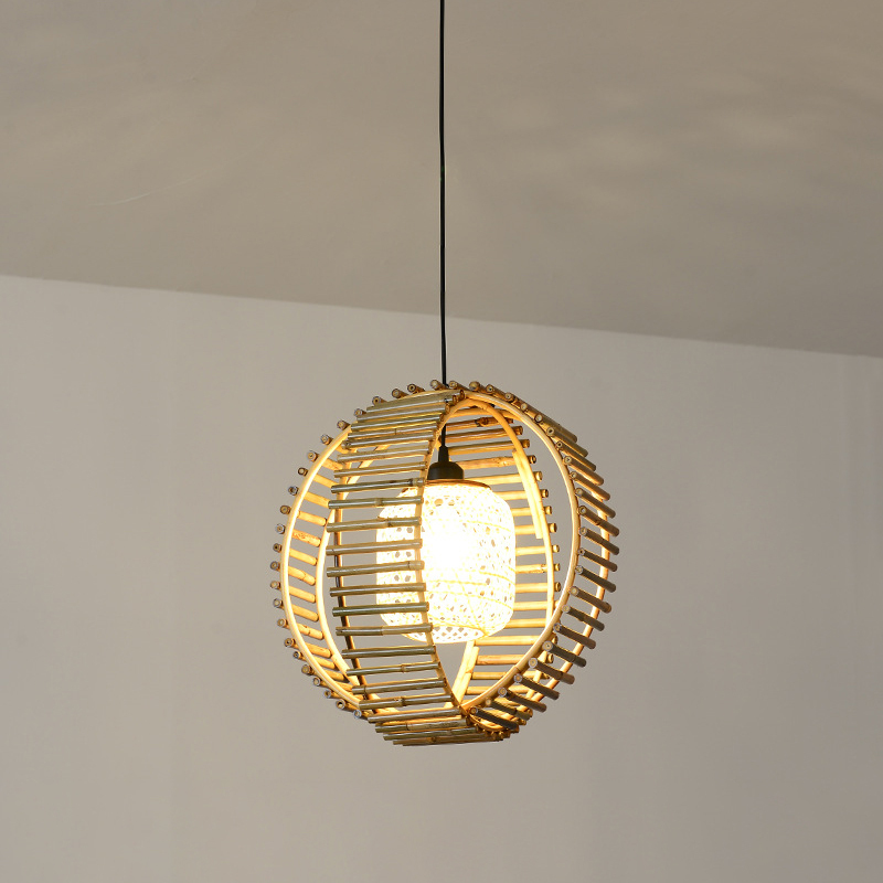 ペンダントライト ダイニング  北欧 ダクトレール用 藤 竹 円型 1灯 E26口金 led モダン シンプル レトロ デザイン 天井照明 シェードランプ  ライト 玄関 リビング  トイレ 寝室 洗面所 居間用 キッチン 食卓用  可愛い 階段 和風 子供部屋 光 影 天然素材 自然