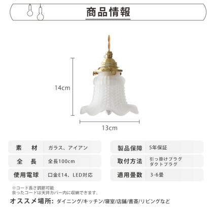 ペンダントライト 北欧 ガラス ダイニング おしゃれ 1灯 口金E14 LED対応 アイアン 金属 モダン シンプル デザイン 照明 天井照明 ライト 玄関 リビング 寝室 洗面所 居間 キッチン ダクトレール 引掛けシーリング 北欧