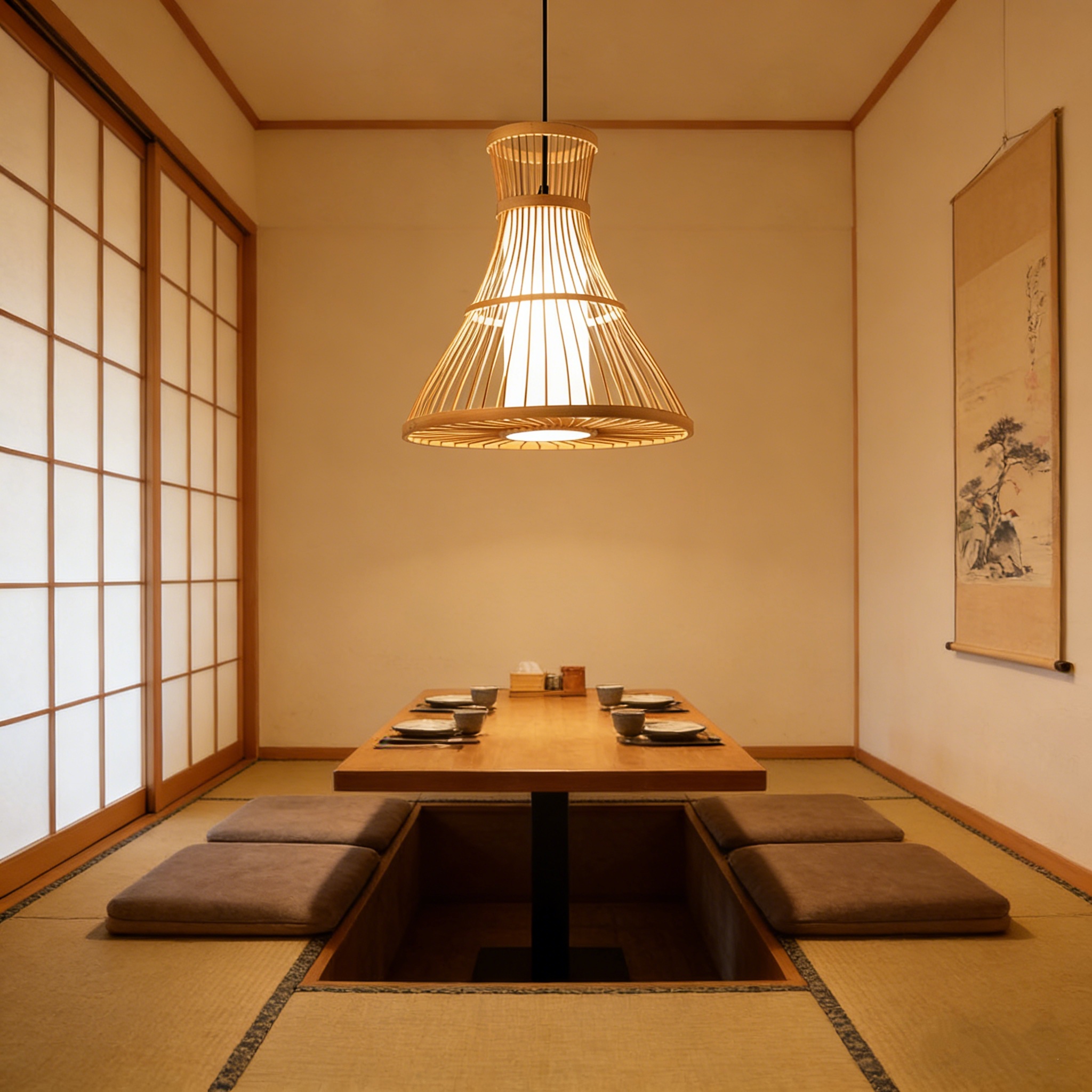 竹編み 和風 和室 アジアン ペンダントライト レトロ 天井照明 LED対応 3タイプ 天然素材